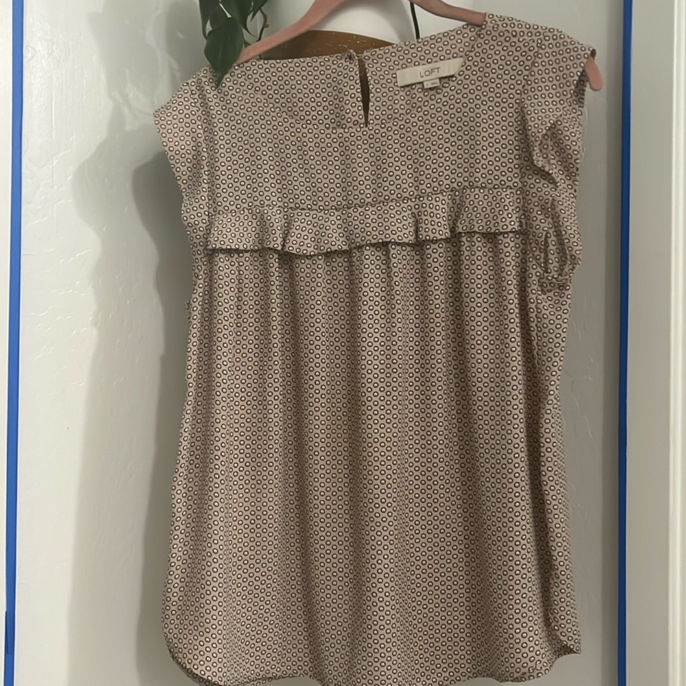 Ruffle flutter sleeve top